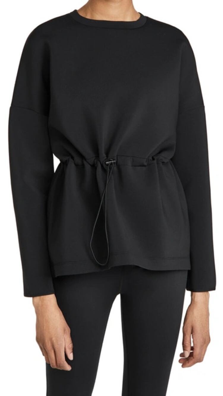 Sweaty Betty Grace Toggle Long Sleeve Crewneck Sweatshirt Schwarz Women's XL